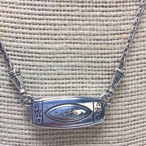 Brighton necklace silver tone finish heart clasp